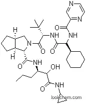 Molecular Structure of 402959-36-8 ((1S,3aR,6aS)-(2S)-2-Cyclohexyl-N-(2-pyrazinylcarbonyl)glycyl-3-methyl-L-valyl-N-[(1S)-1-[2-(cyclopropylamino)-1-hydroxy-2-oxoethyl]butyl]octahydrocyclopenta[c]pyrrole-1-carboxamide)